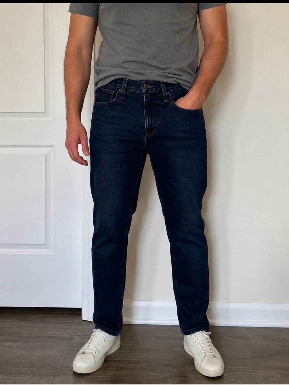 Free World Messenger Skinny Dark Wash Jeans Men’s Size 32 Classic Denim Pants